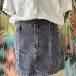 Free People Washed Charcoal Mini Skirt